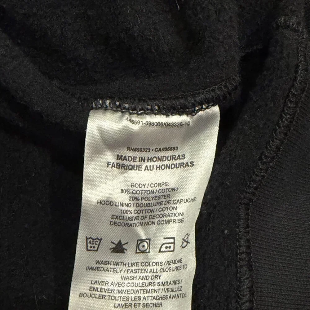 Nike Women’s Full Zip Hoodie Black Gold Embroidered Swoosh Size S
